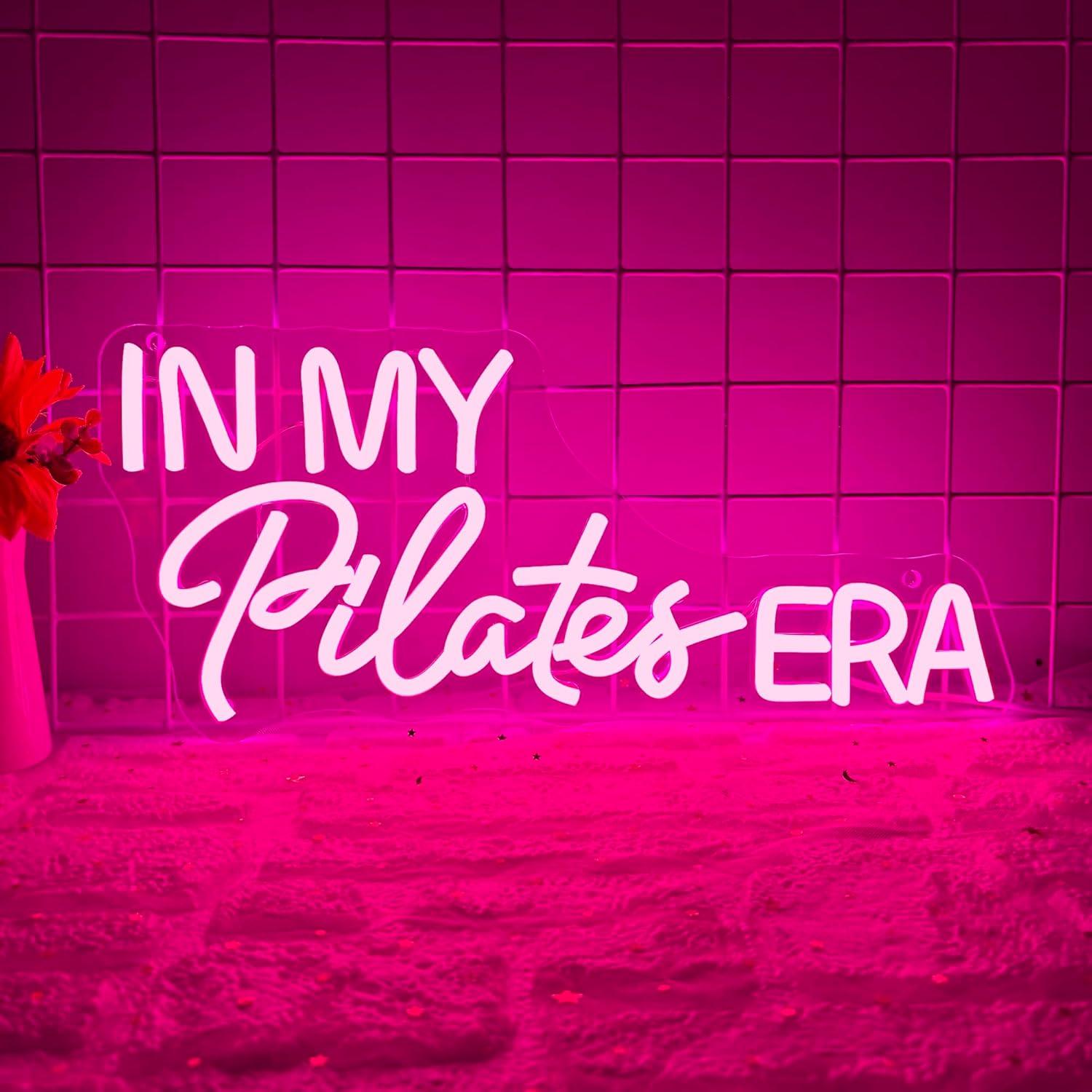 Yoga Fitness Rooms - In My Pilates Era Neonschild Dimmbare