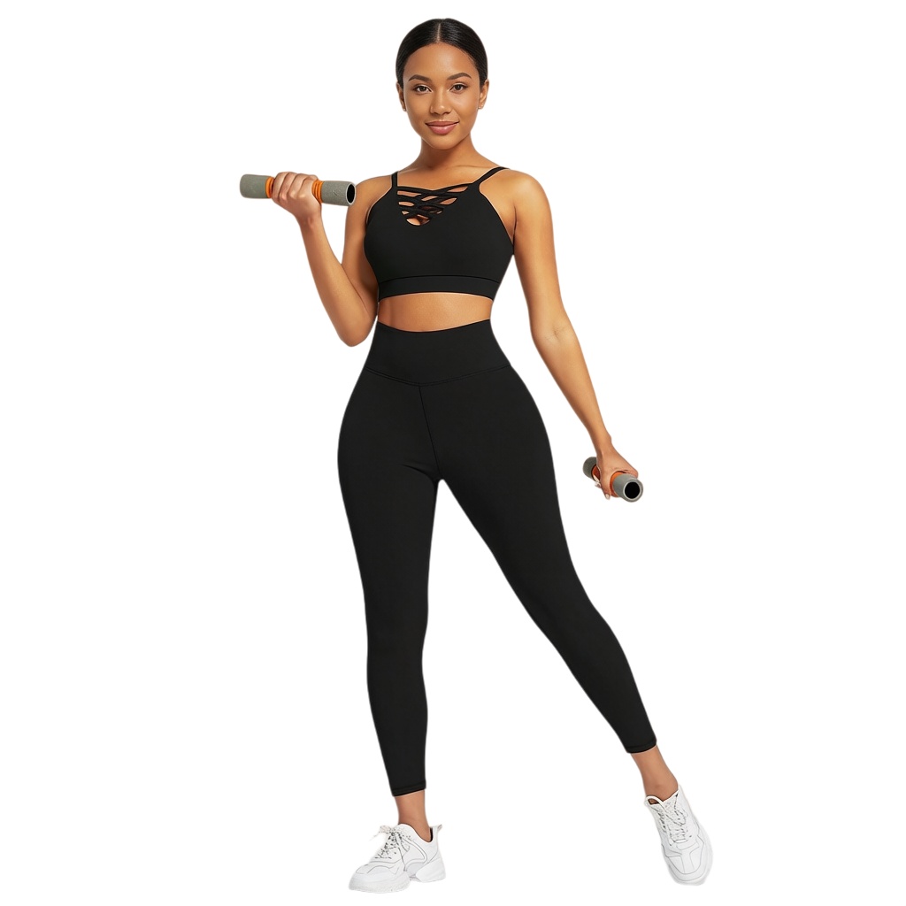 Fitness Yoga & Kickfit - 3-teiliges Damen Yoga Fitness Set -