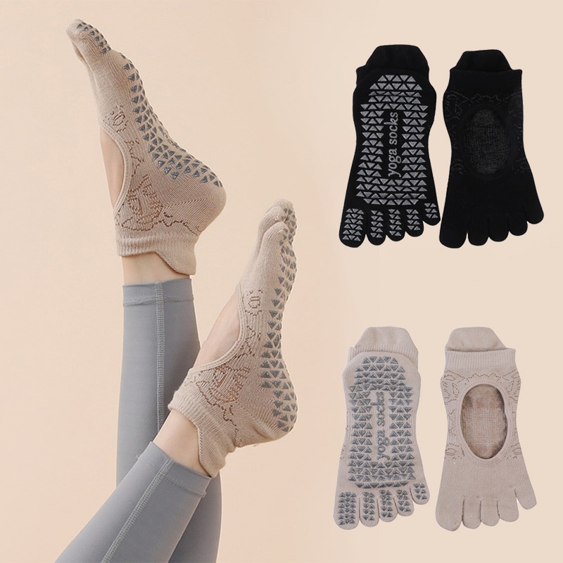 Yoga Fitness Girl - Frauen Yoga Zehen socken hochwertige Anti-Rutsch-Fünf-Finger-Pilates-Socken