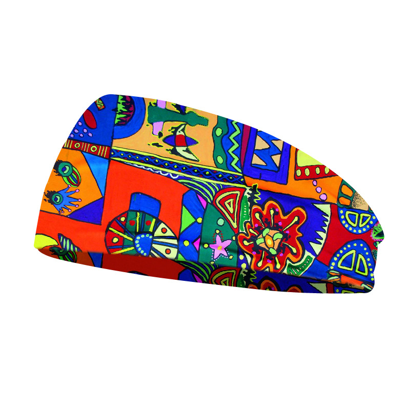 Yoga Fitness Band - Kreative Graffiti Unisex Elastische Yoga Stirnband