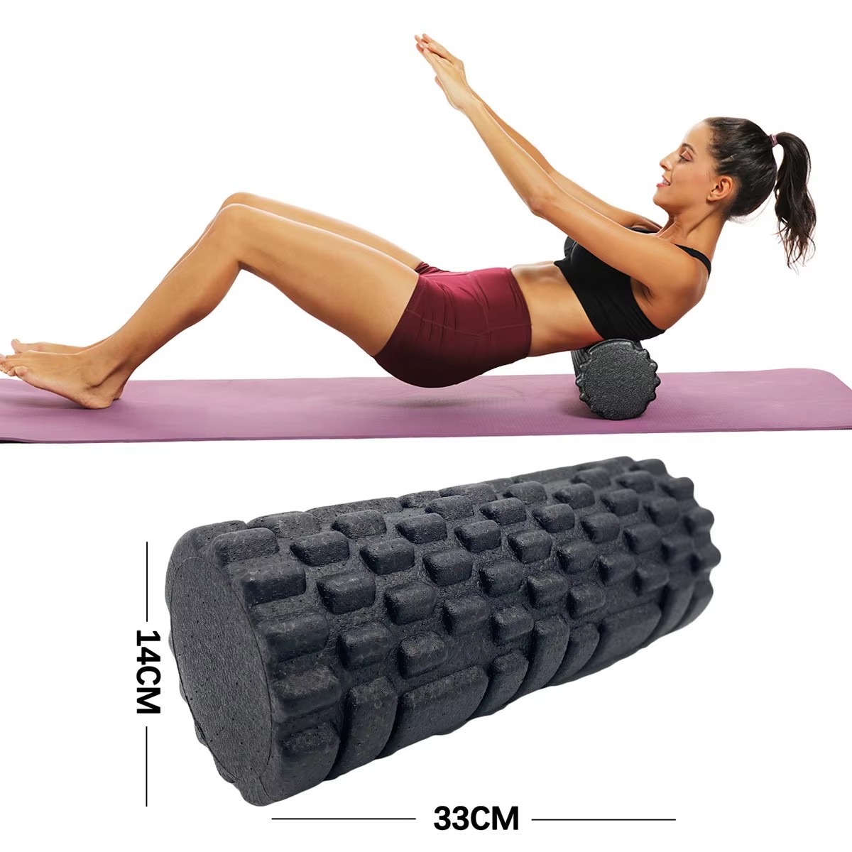 Yoga Fitness Exercises - 30/33 cm Fitness Schaum Roller Yoga