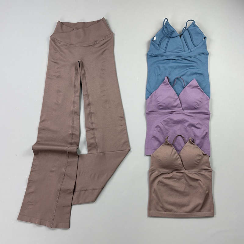 Yoga Fitness Zumba - 2-teiliges Nahtloses Yoga-Workout-Set für Damen: Dünnes