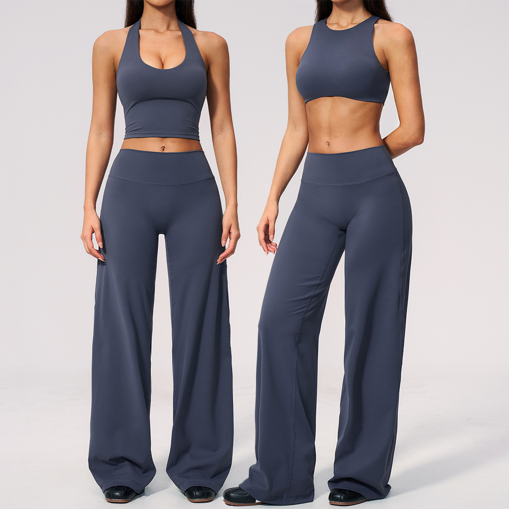 Yoga Fitness Zumba - Yoga-Set, 2-teilig, Damenbekleidung, Workout-Outfits, Fitness-Sportbekleidung, Gym-Trainingsanzug,