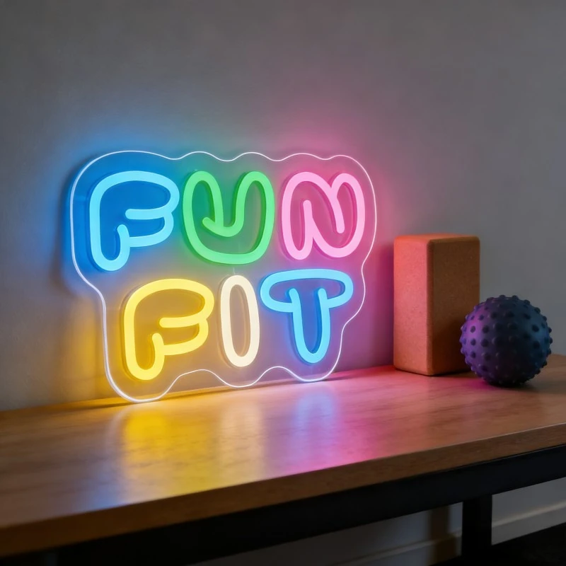 Fun Fit Neon-Schild LED Cartoo – Yoga Fitness Rooms Bewertung und Preis