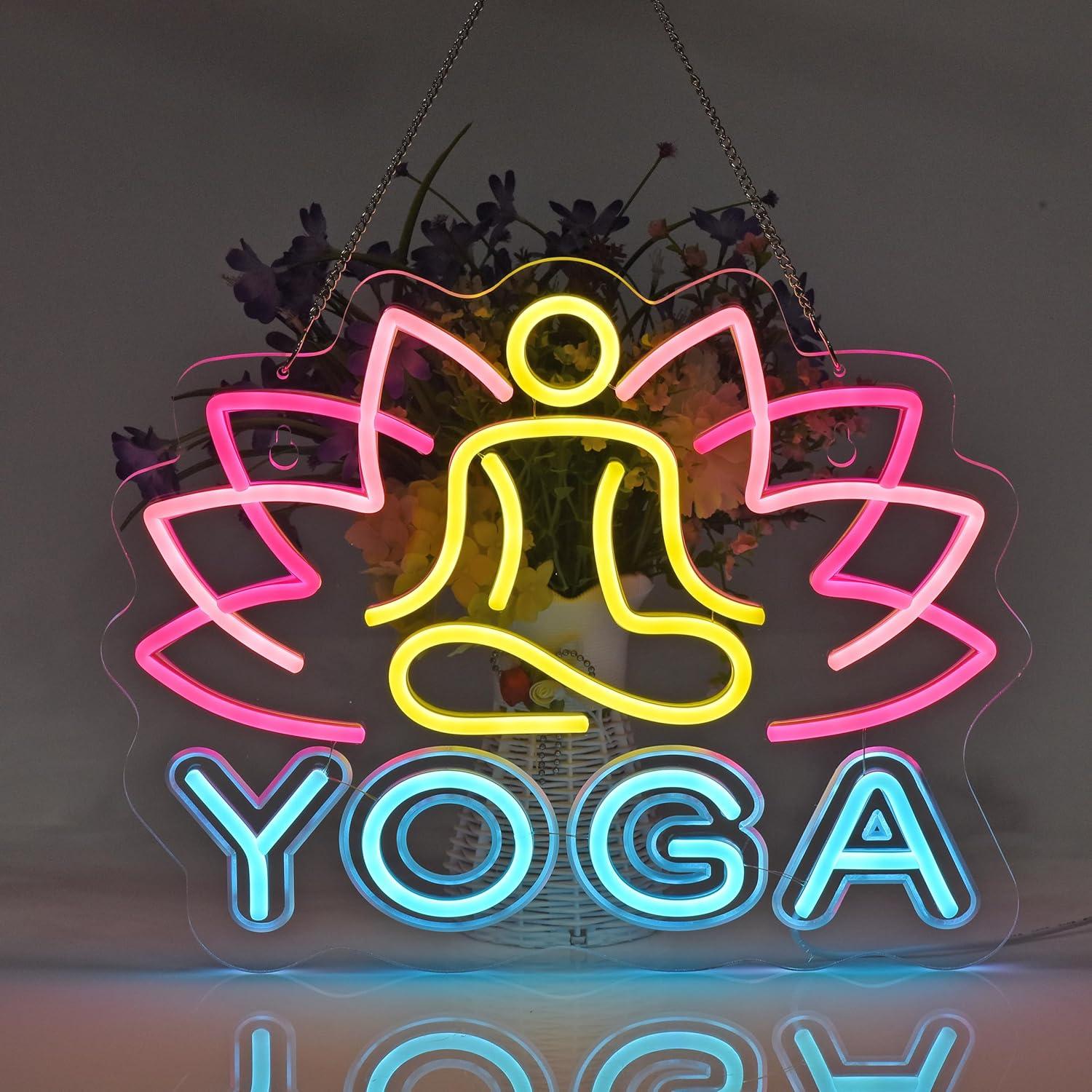 Yoga-Neonschild, Neonlichter,  – Yoga Fitness Rooms Bewertung und Preis